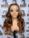 Streaked Lace frontal 13x4 wig 22”