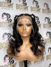 Natural Body wave Transparent Lace frontal wig 18”