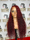 Burgundy Kinky Curly Glueless