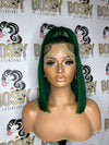 Green Lace frontal Bob Wig