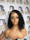 Black curly Lace closure bob 14”