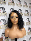 Black curly Lace closure bob 14”