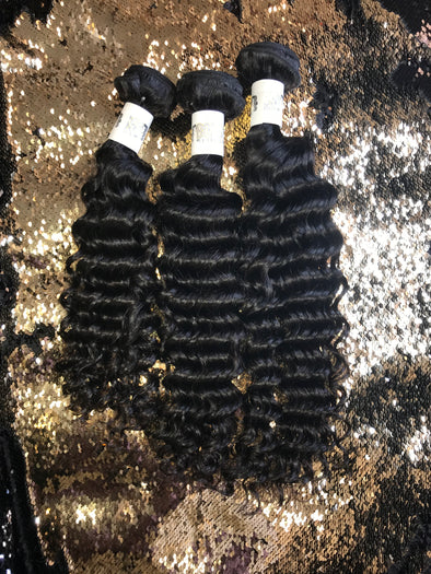 Deep Curly 3 Bundles + Hd 13x4 Lace Frontal