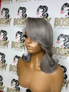 Gray Lace front Bob wig