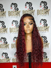 Burgundy & Red Kinky Curly Glueless preorder