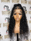 Black Deep Curly Transparent Lace frontal wig 24”