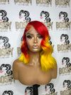 Red & yellow Transparent Closure