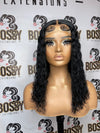 Deep Curly Jet Black Transparent Closue Bob