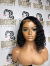 Black curly Lace closure bob 14”