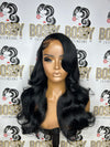 Jet Black Inexpensive Body wave 24” 13x4 transparent