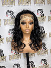 Black Body wave Transparent Lace frontal wig 20”