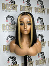 Straight Transparent 4x4 Lace Closure Bob Wig 27 stripe