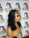 Deep Curly Transparent Lace frontal Bob wig