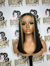 Straight Transparent 4x4 Lace Closure Bob Wig 27 stripe