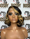 Curls Blonde stripe Transparent Closure Rap