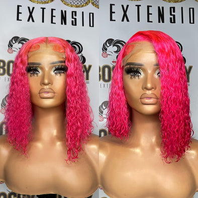 Pretty Pink Transparent Closure Bob