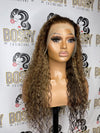 4/27 Deep Curly Transparent Lace Frontal Wig