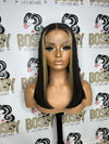 Straight Transparent 4x4 Lace Closure Bob Wig 27 stripe