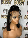 Two Braid straight Lace frontal bob wig