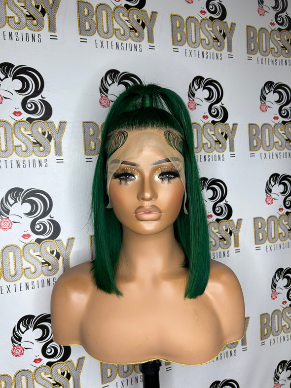 Green Lace frontal Bob Wig