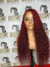 Burgundy Kinky Curly Glueless