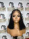 Deep Curly Transparent Lace frontal Bob wig