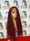 Red Kinky Curly Glueless