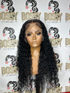 Jet Black Inexpensive deep curly  24” new 13x4 transparent