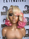 Pink Transparent Closure Bob