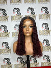 Burgundy deep wave 18”