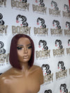 Burgundy Transparent Closure Bob