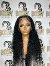Jet Black Inexpensive deep curly  24” new 13x4 transparent