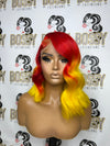 Red & yellow Transparent Closure