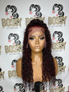 Burgundy deep wave 13x4 20”