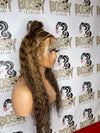 4/27 Deep Curly Transparent Lace frontal wig 24”