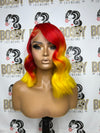 Red & yellow Transparent Closure