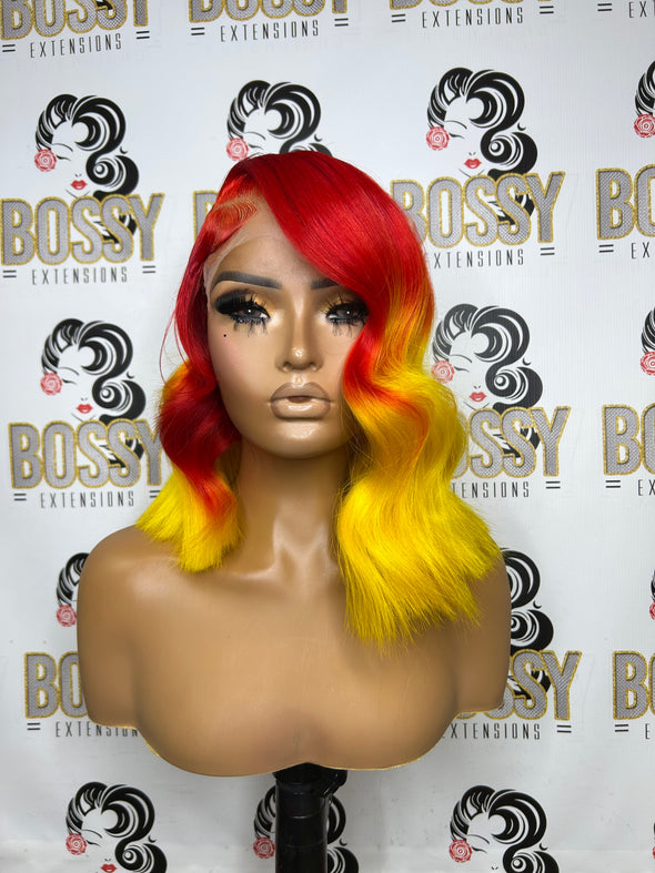 Red & yellow Transparent Closure