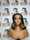 Curls Blonde stripe Transparent Closure