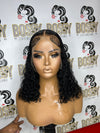 Deep Curly Transparent Lace frontal Bob wig