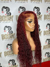 Burgundy Kinky Curly Glueless