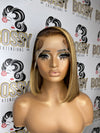 4/27 Streaked Straight Lace front Bob wig