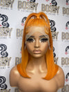 Orange Lace frontal Bob wig