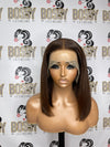 Brown Transparent lace frontal Bob wig
