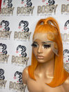 Orange Lace frontal Bob wig