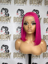 Pink Lace frontal Bob wig