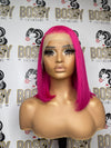 Pink Lace frontal Bob wig