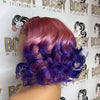 Purple Shades Straight Lace front Bob wig
