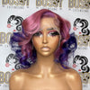 Purple Shades Straight Lace front Bob wig