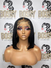 Black Straight Lace frontal Bob wig